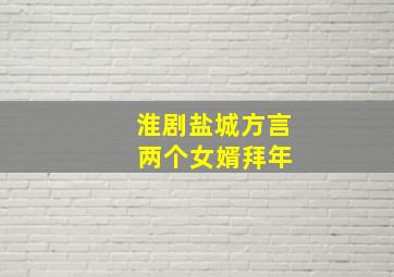 淮剧盐城方言 两个女婿拜年